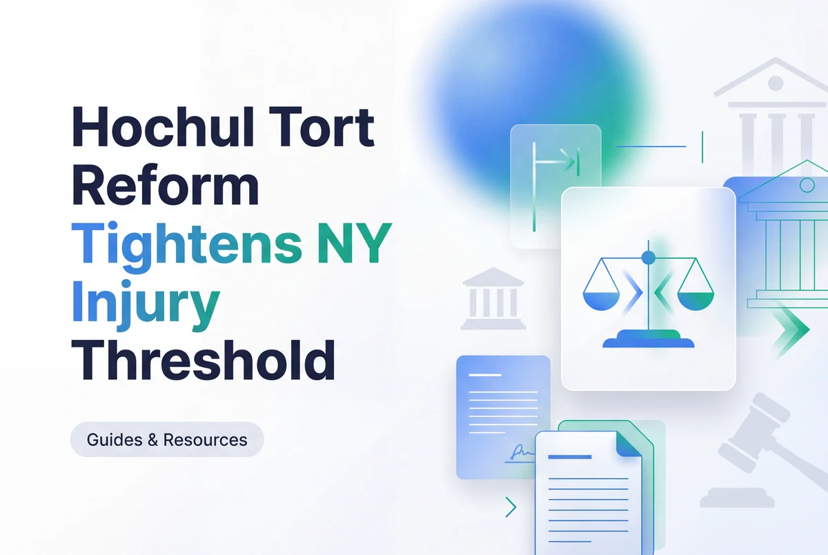 Hochul Tort Reform Tightens NY Injury Threshold