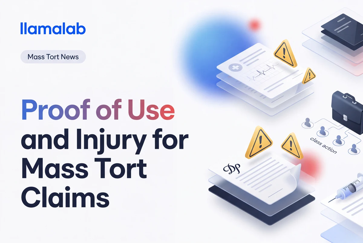 Proof of Use and Injury for Mass Tort Claims
